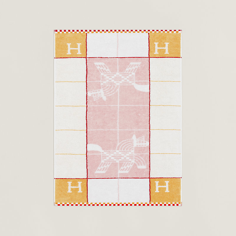 Serviette de toilette Animaux Nattés - Rose | Hermès Belgique